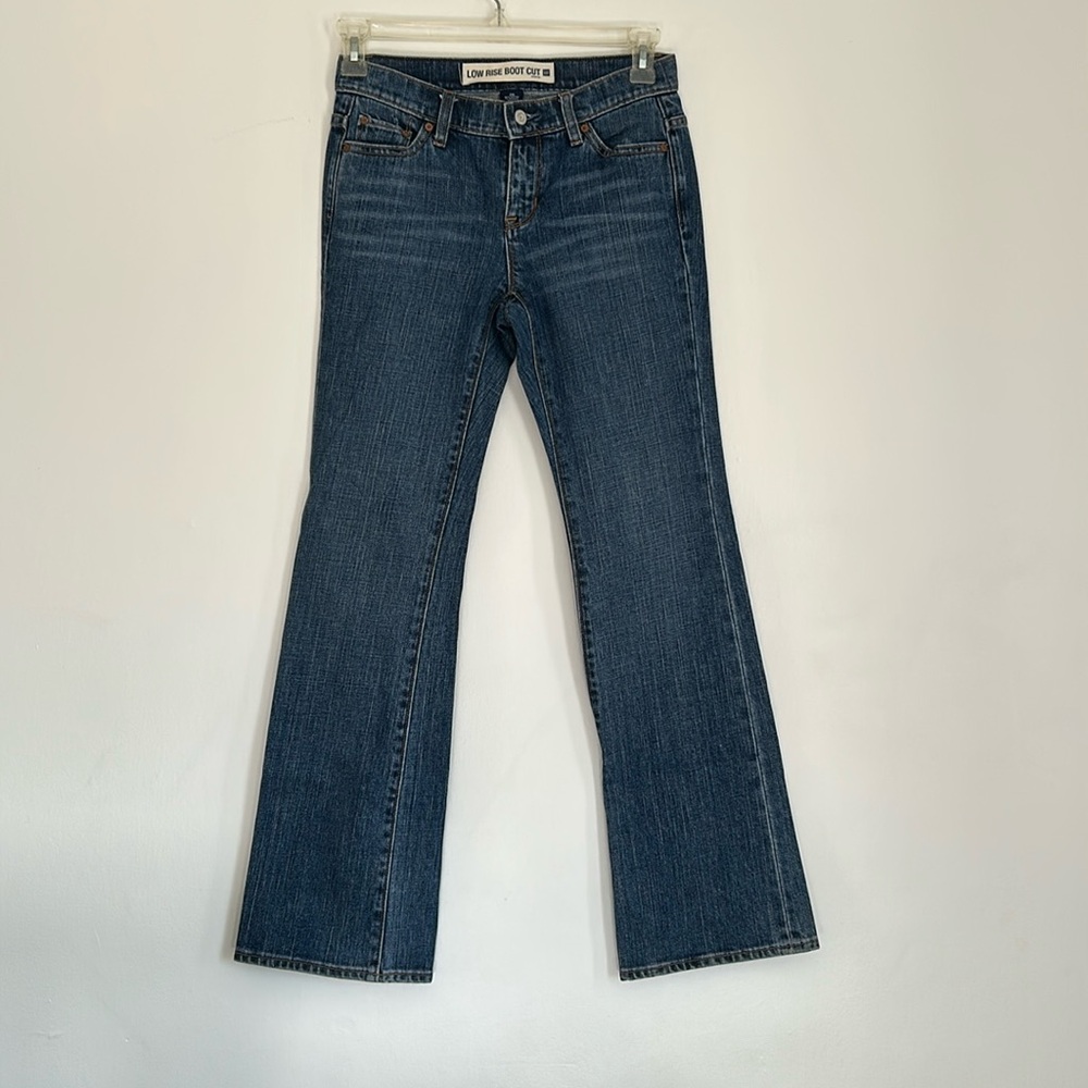 Vintage Y2K Low Rise Bootcut Jeans Medium Wash 2R